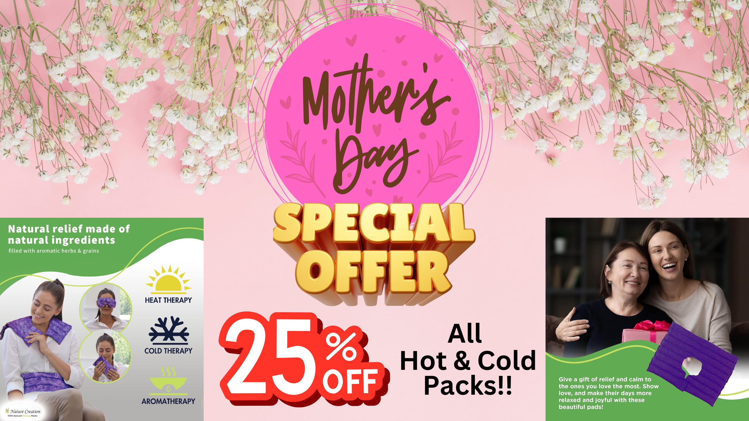 Nature Creation Hot and Cold Packs Mother's Day Sale