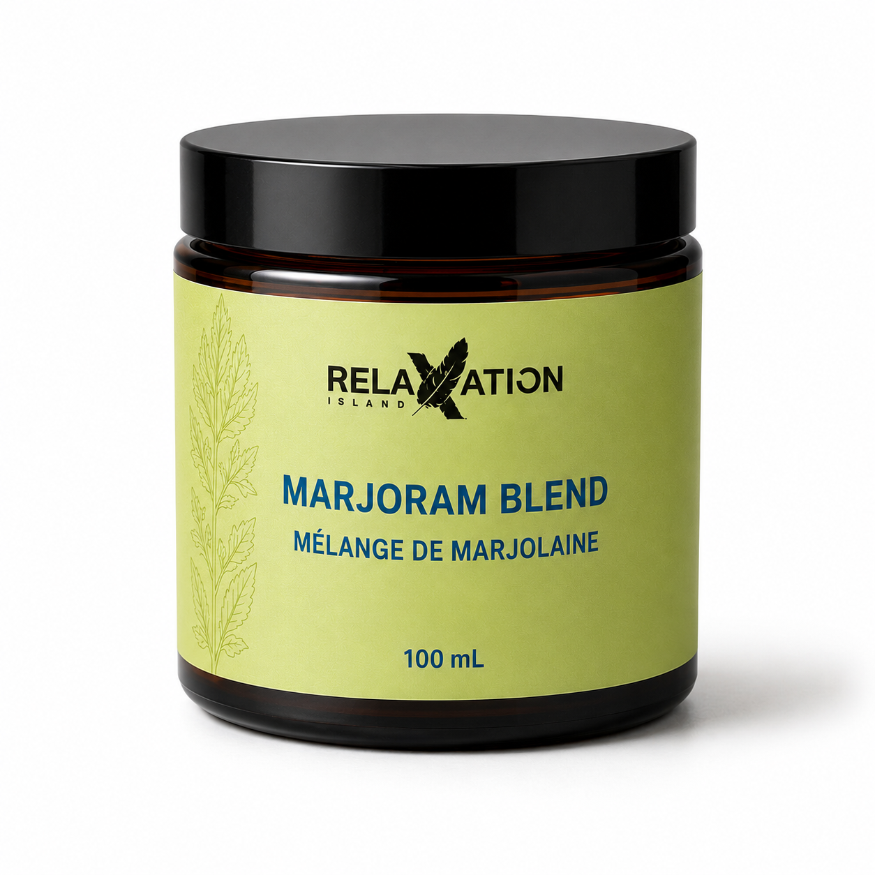 Relaxation Island Marjoram Blend 100 mL aromatherapy jar with natural essential oils