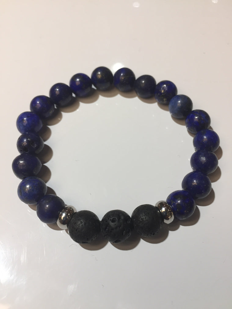Lapis Lazuli gemstone aromatherapy bracelet